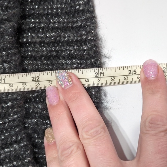 Ann Taylor Womens Sweater Winter Metallic Christmas Holiday Slouchy Cozy Medium - Picture 15 of 17